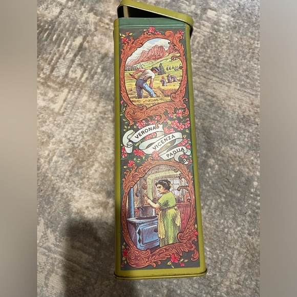 Vintage Casa Via Variccio Premium Macaroni Metal Tin Antique Pasta Graphic - Picture 5 of 13